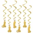 swiderki wiszace wieczor panienski peniski zlote 6 szt