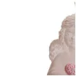 swieca aniolek betlejem z sercem rozowy bartek candles 100 mm