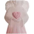 swieca aniolek betlejem z sercem rozowy bartek candles 100 mm