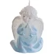swieca aniolek rafael bialo blekitna bartek candles 85 mm
