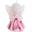 swieca aniolek swiateczny rozowo biala bartek candles 50 mm