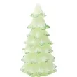 swieca choinka new z brokatem zielone jasne bartek candles 110 210 mm