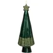 swieca choinka z gwiazda zielona ciemna adpal 240 80 mm