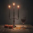 swieca halloween krew czarny partydeco 20 4 cm 3 szt