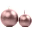 swieca kula metalik rozowa zlota partydeco 80 mm 6 szt