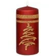 swieca pienkowa choinka czerwona adpal 150 70 mm