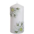 swieca pienkowa christmas flower kwiaty poinsencji biala bartek candles 130 60 mm