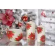 swieca pienkowa christmas flower kwiaty poinsencji czerwona bartek candles 130 60 mm