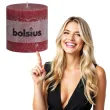 swieca pienkowa rustic bordowa bolsius 100 100 mm