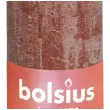 swieca pienkowa rustic brazowy zamszowy bolsius 130 68 mm