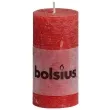 swieca pienkowa rustic czerwona bolsius 100 50 mm