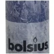swieca pienkowa rustic niebieska ciemna bolsius 100 50 mm