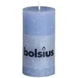 swieca pienkowa rustic niebieska jeansowa bolsius 100 50 mm