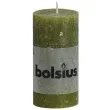 swieca pienkowa rustic oliwkowa bolsius 100 50 mm