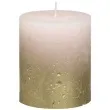 swieca pienkowa rustic ombre pastelowo rozowa bolsius 80 68 mm