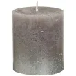 swieca pienkowa rustic ombre srebrne taupe bolsius 80 68 mm