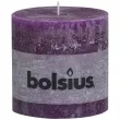 swieca pienkowa rustic purpurowa bolsius 100 100 mm