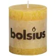 swieca pienkowa rustic zolta bolsius 80 68 mm