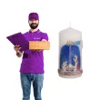 swieca pienkowa szopka bozonarodzeniowa bartek candles 70 150 mm