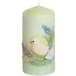 swieca pienkowa wielkanoc z kurczakiem seledynowy bartek candles 130 mm
