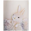 swieca pienkowa wielkanoc z zajaczkiem kosc sloniowa bartek candles 100 mm