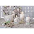 swieca pienkowa wielkanoc z zajaczkiem kosc sloniowa bartek candles 100 mm