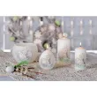 swieca pienkowa wielkanoc z zajaczkiem kosc sloniowa bartek candles 130 mm