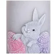 swieca pienkowa wielkanoc z zajaczkiem szaro rozowa bartek candles 100 mm