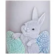 swieca pienkowa wielkanoc z zajaczkiem szaro zielona bartek candles 100 mm