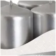 swieca pienkowa wotywna srebrna metaliczna aura 60 38 mm 4 szt