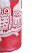 swieca pienkowa zimowe sowy czerwona bartek candles 60 130 mm