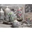 swieca sowa winter owl szaro czerwona bartek candles 100 mm