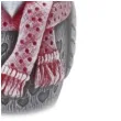 swieca sowa winter owl szaro czerwona bartek candles 100 mm