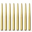 swieca stozkowa classic metalic zlota paw 24 cm 8 szt