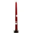 swieca stozkowa classic sniezynki czerwona adpal 29 cm