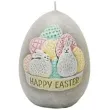 swieca wielkanoc happy easter szara bartek candles 45 60 mm