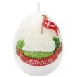 swieca wielkanoc jajko z barankiem biala bartek candles 100 mm