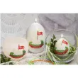 swieca wielkanoc jajko z barankiem biala bartek candles 100 mm