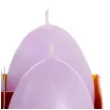swieca wielkanoc pastelowe jajko fioletowy bartek candles 60 mm 4 szt