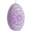 swieca wielkanoc pisanka azurowe serca fioletowa bartek candles 75 mm