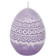 swieca wielkanoc pisanka koronkowa fioletowa bartek candles 50 mm