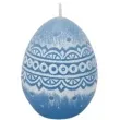 swieca wielkanoc pisanka koronkowa niebieska bartek candles 50 mm