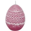 swieca wielkanoc pisanka koronkowa rozowa bartek candles 50 mm
