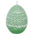 swieca wielkanoc pisanka koronkowa zielona bartek candles 50 mm