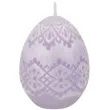swieca wielkanoc pisanka koronkowe romby fioletowa bartek candles 50 mm