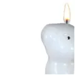 swieca wielkanocna zajac stojacy bialo szara adpal