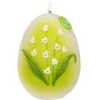swieca wielkanocne jajko konwalia bialo zielona adpal 140 100 mm