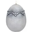swieca wielkanocne jajko marmur szare adpal 140 100 mm