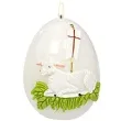 swieca wielkanocne jajko z barankiem biala adpal 9cm