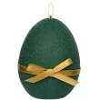 swieca wielkanocne jajko z kokardka zielona adpal 9cm
